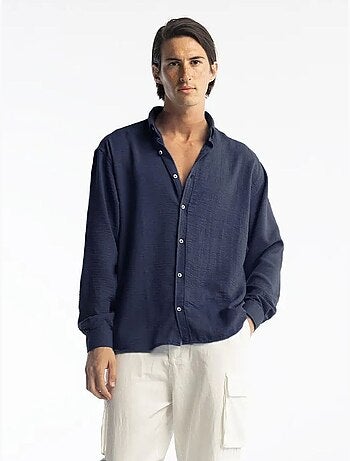 Chemise à manches longues boutonnée oversize giesto