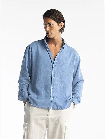 Chemise à manches longues boutonnée oversize giesto