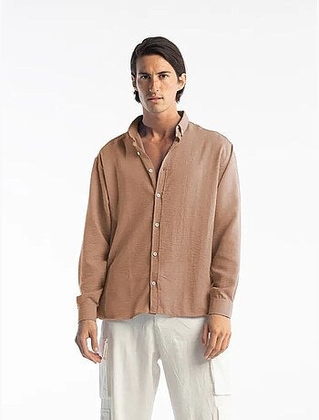 Chemise à manches longues boutonnée oversize giesto