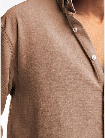 Chemise à manches longues boutonnée oversize giesto