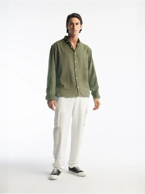 Chemise à manches longues boutonnée oversize giesto - Kiabi Chemise à manches longues boutonnée oversize giesto - Kiabi