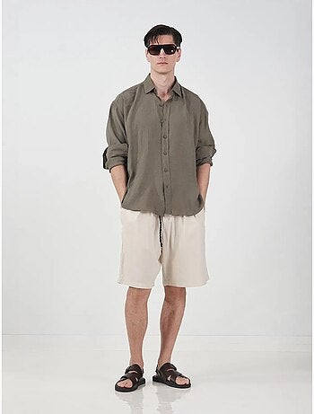 Chemise à manches longues boutonnée oversize giesto