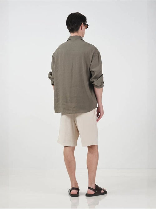 Chemise à manches longues boutonnée oversize giesto - Kiabi