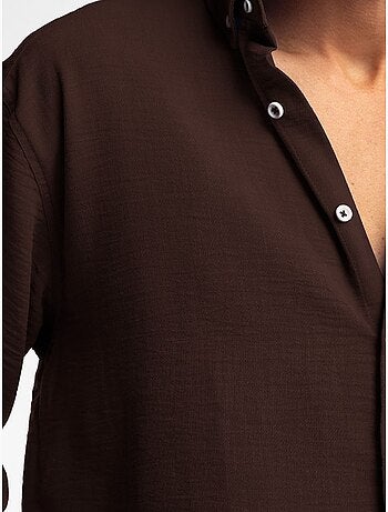 Chemise à manches longues boutonnée oversize giesto