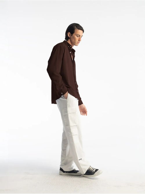 Chemise à manches longues boutonnée oversize giesto - Kiabi