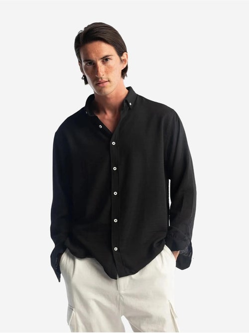 Chemise à manches longues boutonnée oversize giesto - Kiabi Chemise à manches longues boutonnée oversize giesto - Kiabi
