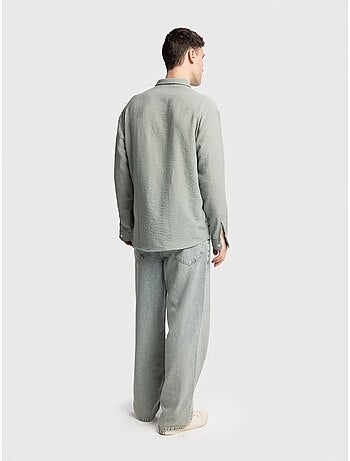 Chemise à manches longues boutonnée oversize giesto