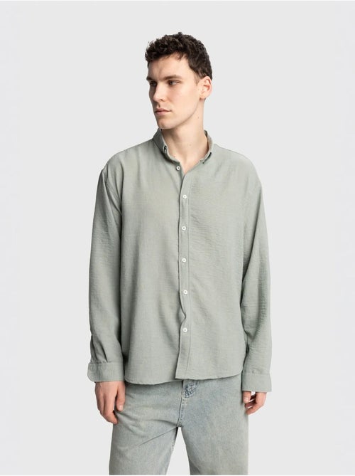 Chemise à manches longues boutonnée oversize giesto - Kiabi Chemise à manches longues boutonnée oversize giesto - Kiabi