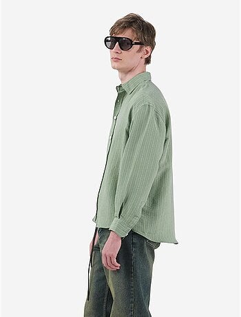 Chemise à manches longues boutonnée rayée pour homme giesto