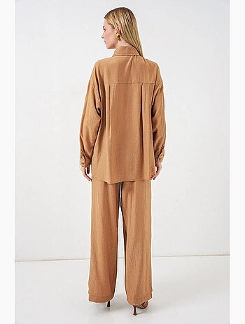 Chemise à manches longues boutonnée texturée bdart