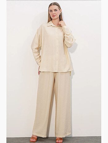 Chemise à manches longues boutonnée texturée bdart