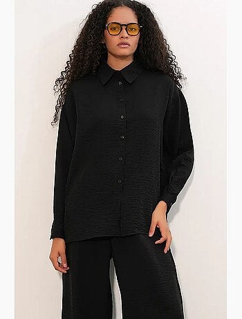Chemise à manches longues boutonnée texturée bdart