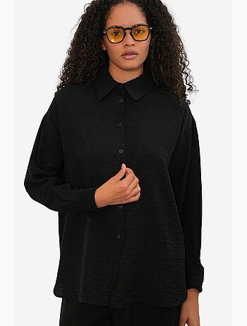 Chemise à manches longues boutonnée texturée bdart
