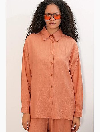 Chemise à manches longues boutonnée texturée bdart