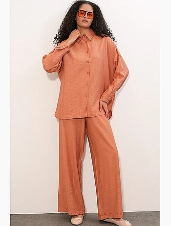 Chemise à manches longues boutonnée texturée bdart