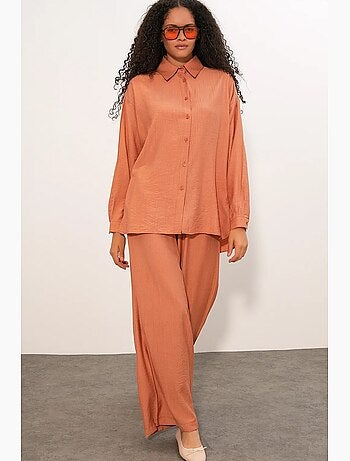 Chemise à manches longues boutonnée texturée bdart