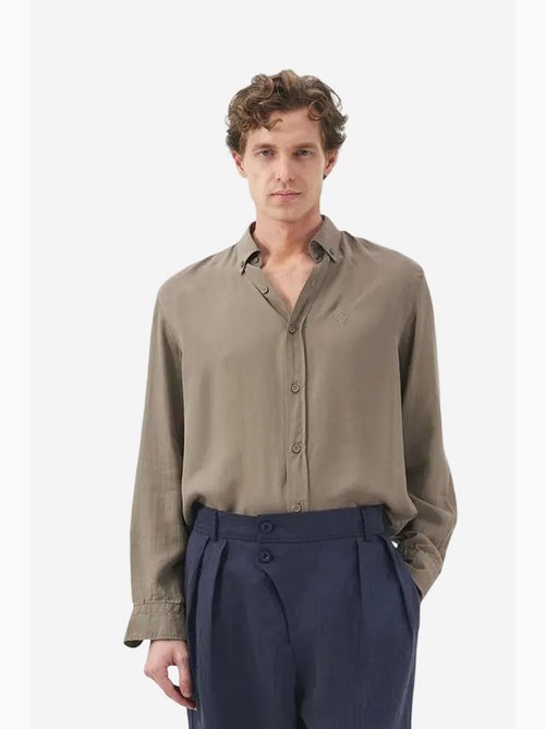 Chemise à manches longues boutonnée unie pour homme giesto - Kiabi Chemise à manches longues boutonnée unie pour homme giesto - Kiabi