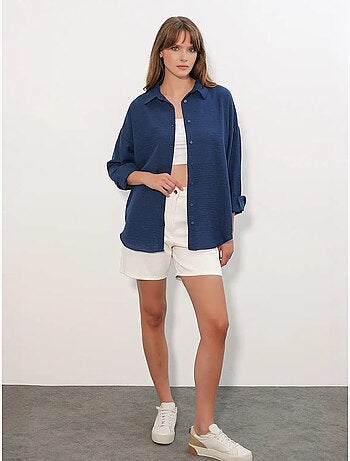 Chemise à manches longues brodée avec fermeture à boutons bdart