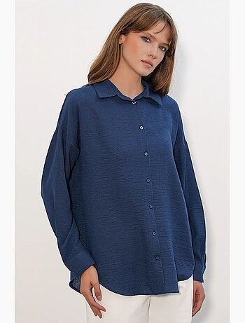 Chemise à manches longues brodée avec fermeture à boutons bdart