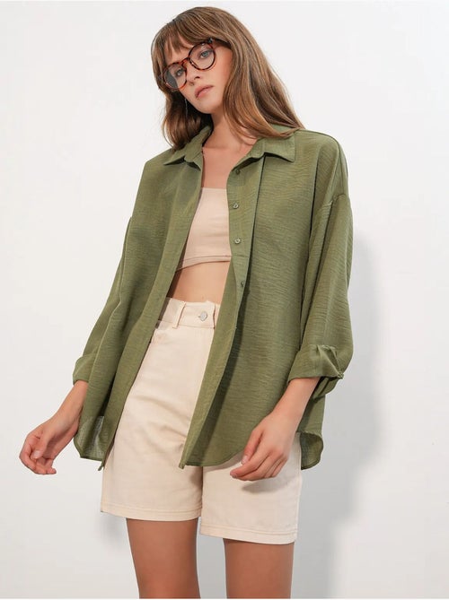 Chemise à manches longues brodée avec fermeture à boutons bdart - Kiabi Chemise à manches longues brodée avec fermeture à boutons bdart - Kiabi