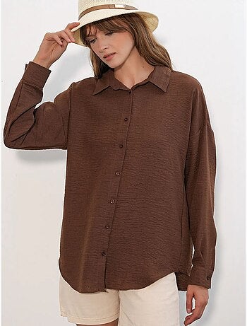 Chemise à manches longues brodée avec fermeture à boutons bdart