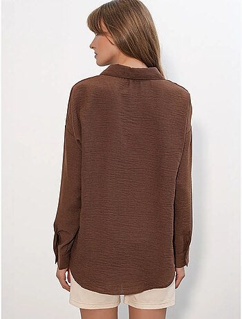 Chemise à manches longues brodée avec fermeture à boutons bdart