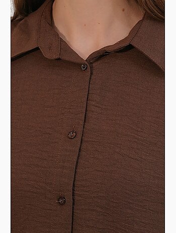 Chemise à manches longues brodée avec fermeture à boutons bdart