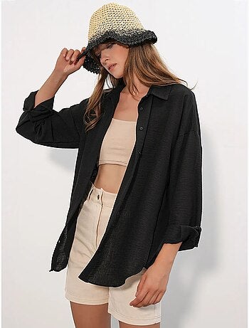 Chemise à manches longues brodée avec fermeture à boutons bdart