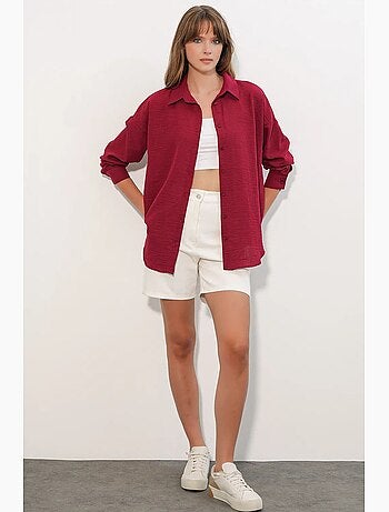 Chemise à manches longues brodée avec fermeture à boutons bdart