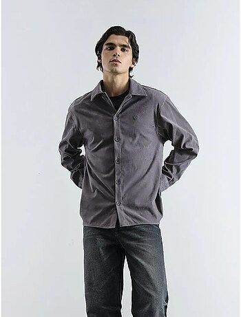 Chemise à manches longues brodée, coupe classique giesto