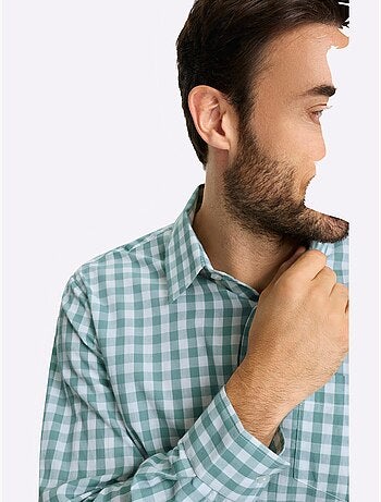 Chemise à Manches Longues Carreaux En Fils Teintés - Taille Standard - Witt