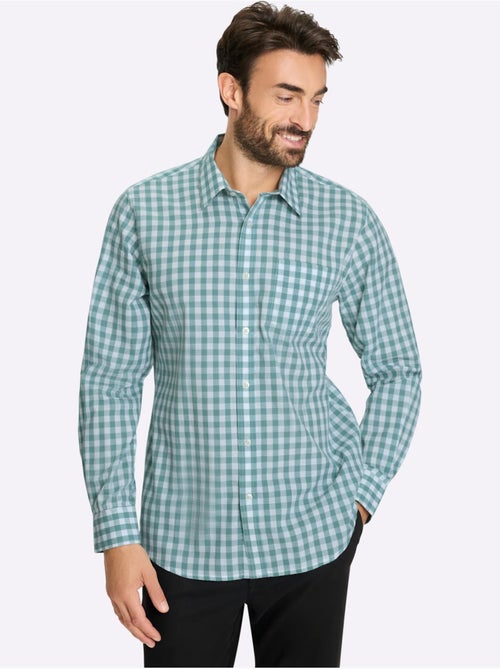 Chemise à Manches Longues Carreaux En Fils Teintés - Taille Standard - Witt - Kiabi Chemise à Manches Longues Carreaux En Fils Teintés - Taille Standard - Witt - Kiabi
