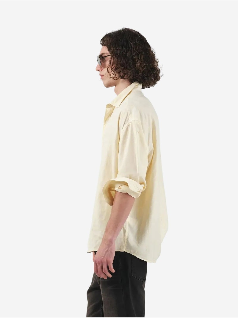 Chemise à manches longues coupe décontractée giesto Ecru - Kiabi
