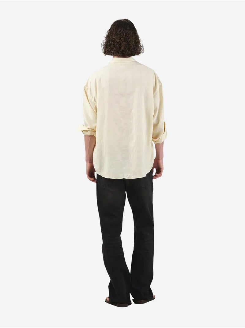 Chemise à manches longues coupe décontractée giesto Ecru - Kiabi