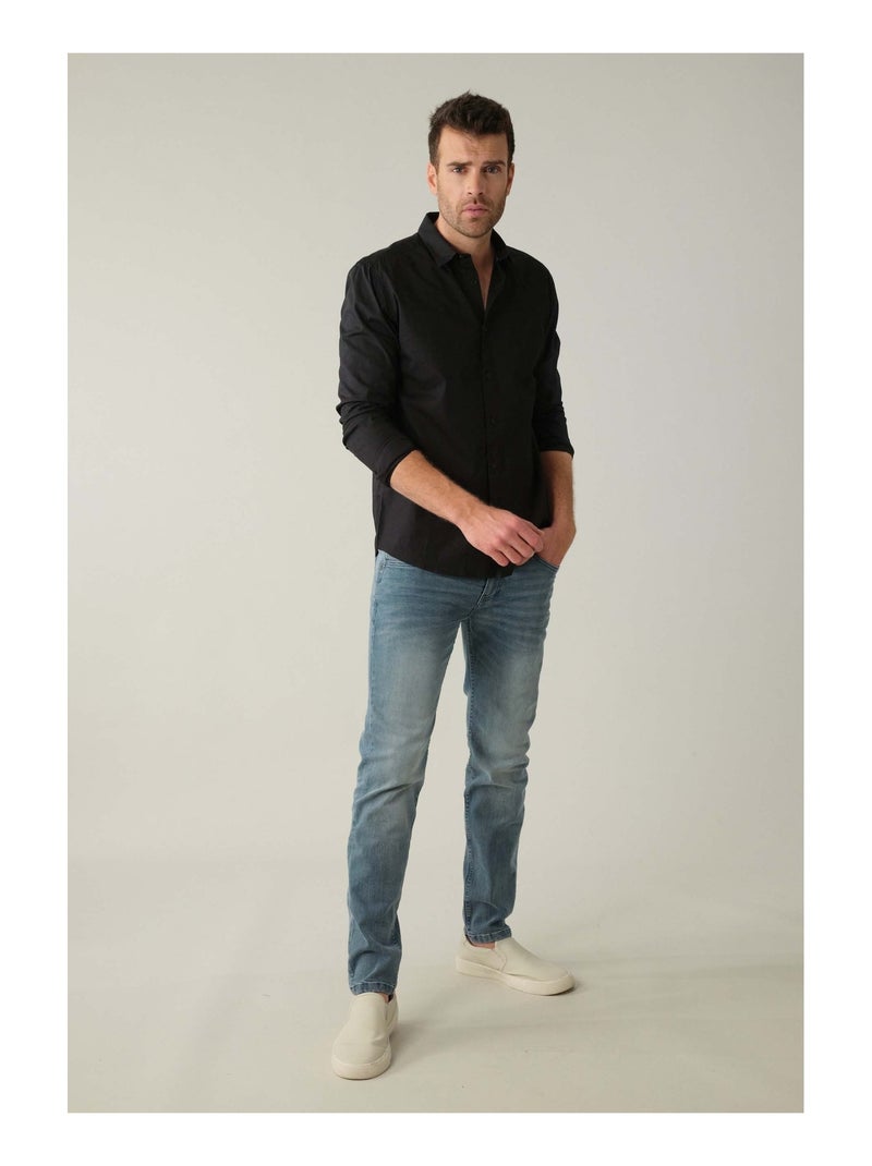 Chemise à manches longues 'Deeluxe' Noir - Kiabi