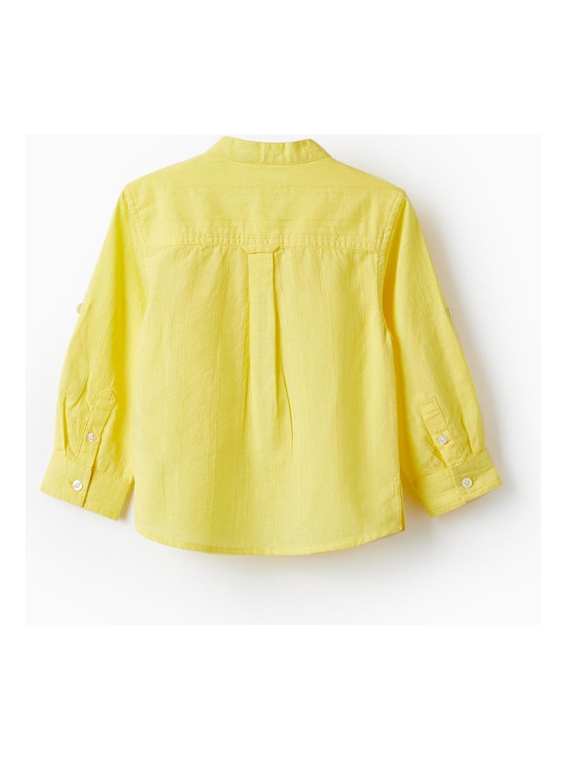 Chemise à manches longues en coton pour bébé garçon 'Special Days' manches longues CÉRÉMONIE Jaune foncé - Kiabi