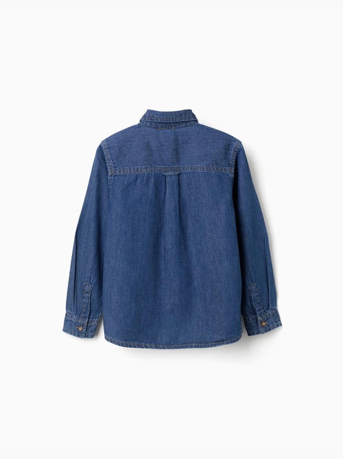 Chemise à manches longues en jean avec poche poitrine - Kiabi Chemise à manches longues en jean avec poche poitrine - Kiabi