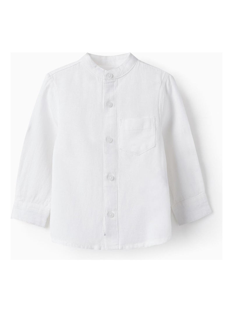 Chemise à manches longues en lin pour bébé garçon manches longues CÉRÉMONIE Blanc - Kiabi