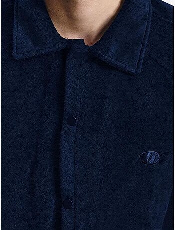 Chemise à manches longues en maille texturée avec fermeture boutonnée giesto