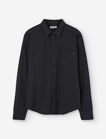 Chemise à manches longues en piqué de coton