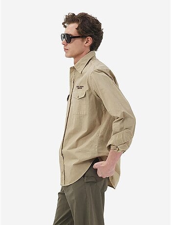Chemise à manches longues en popeline de coton pour homme giesto