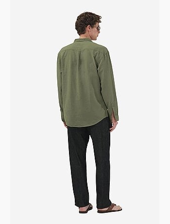 Chemise à manches longues en popeline de coton pour homme giesto
