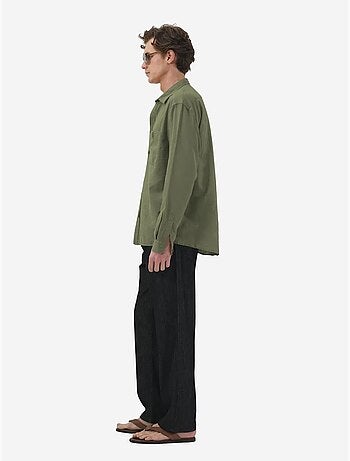 Chemise à manches longues en popeline de coton pour homme giesto
