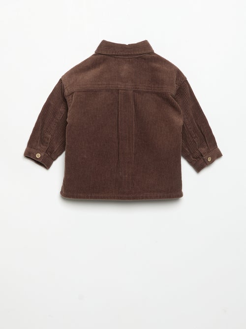 Chemise à manches longues en velours côtelé - Kiabi