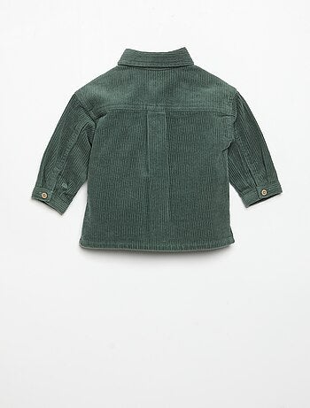 Chemise à manches longues en velours côtelé