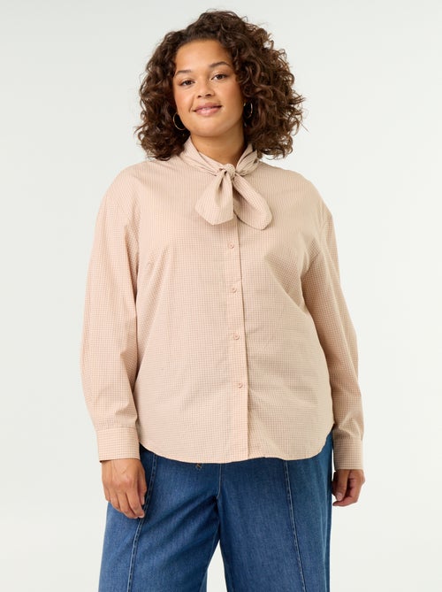 Chemise à manches longues et col lavallière - Kiabi Chemise à manches longues et col lavallière - Kiabi