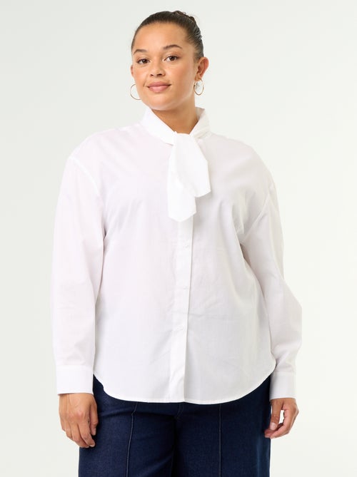 Chemise à manches longues et col lavallière - Kiabi Chemise à manches longues et col lavallière - Kiabi