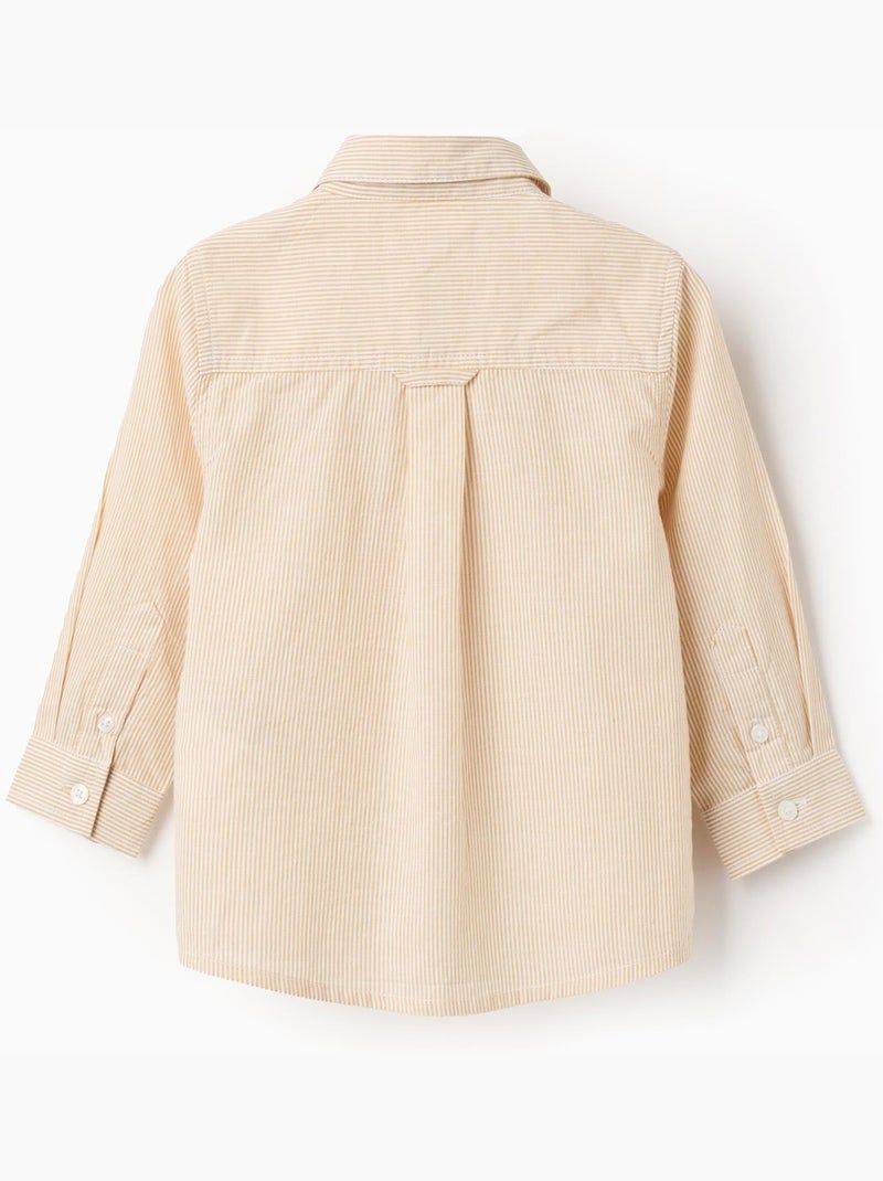 Chemise à manches longues et rayures Jaune - Kiabi