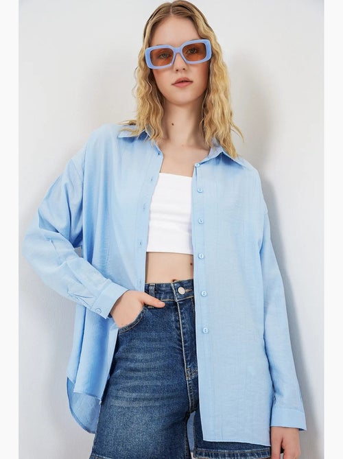 Chemise à manches longues oversize bdart - Kiabi Chemise à manches longues oversize bdart - Kiabi