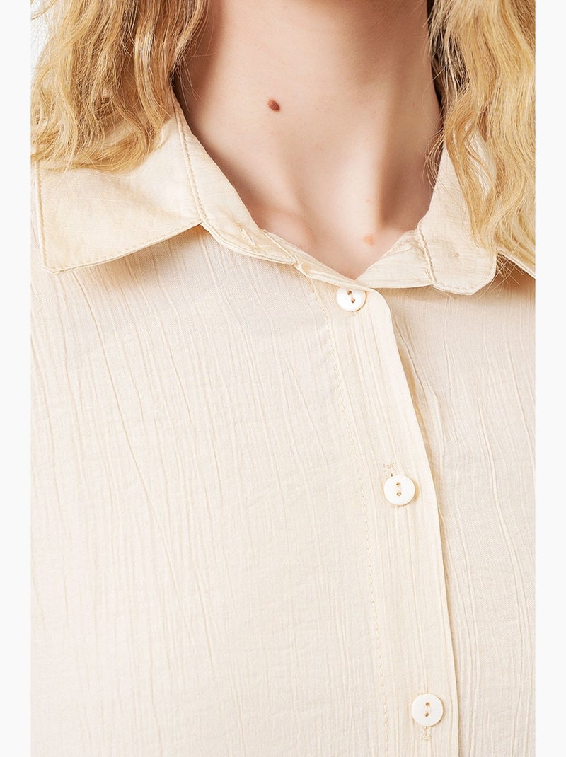 Chemise à manches longues oversize bdart Crème - Kiabi